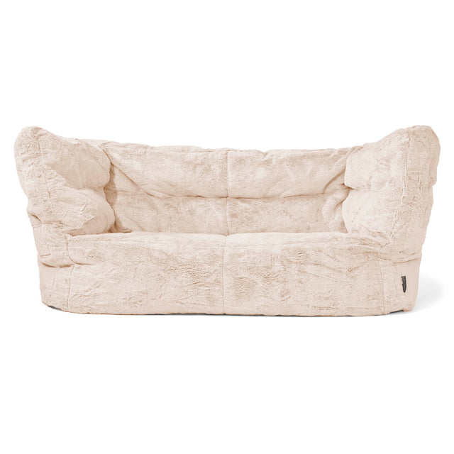 2-Sitzer Albert Sitzsacksofa 2.0 - Kaninchen Kunstfell Weiß 01