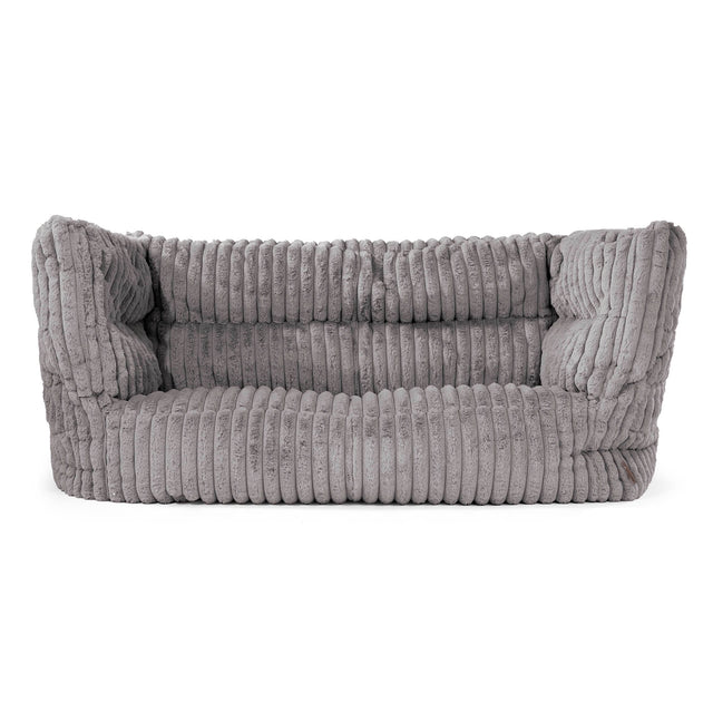 2-Sitzer Albert Sitzsacksofa 2.0 - Ultra Plüsch Cord Grau 01