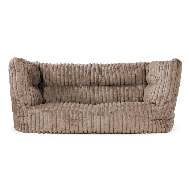 2-Sitzer Albert Sitzsacksofa 2.0 - Ultra Plüsch Cord Nerzfarben 01