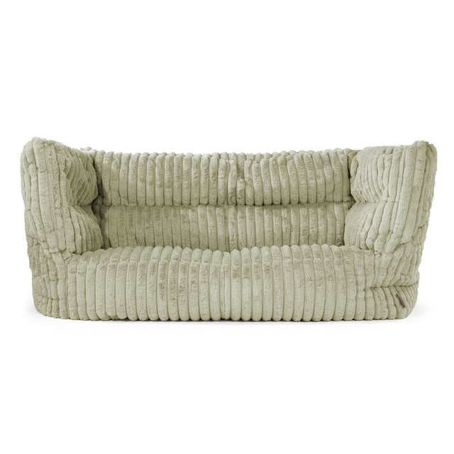 2-Sitzer Albert Sitzsacksofa 2.0 - Ultra Plüsch Cord Salbeigrün 01
