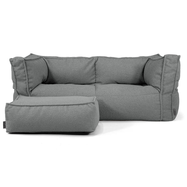 2-Sitzer Albert Sitzsacksofa - Bouclé Grau