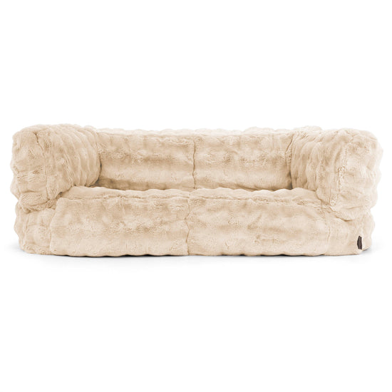 2-Sitzer Albert Sitzsacksofa - Bubble Pelz Creme 01