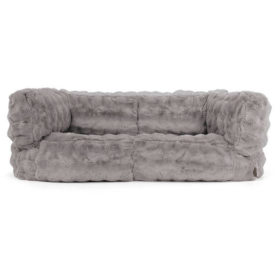 2-Sitzer Albert Sitzsacksofa - Bubble Pelz Grau 01