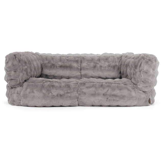 2-Sitzer Albert Sitzsacksofa - Bubble Pelz Grau 01