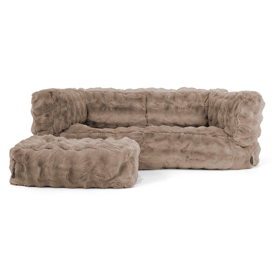 2-Sitzer Albert Sitzsacksofa - Bubble Pelz Nerzfarben 02