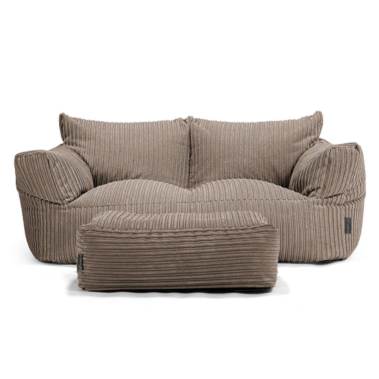 Josephine Sitzsack Sofa - Cord Beigegrau 02