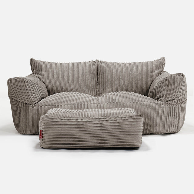 Josephine Sitzsack Sofa - Cord Beigegrau 02