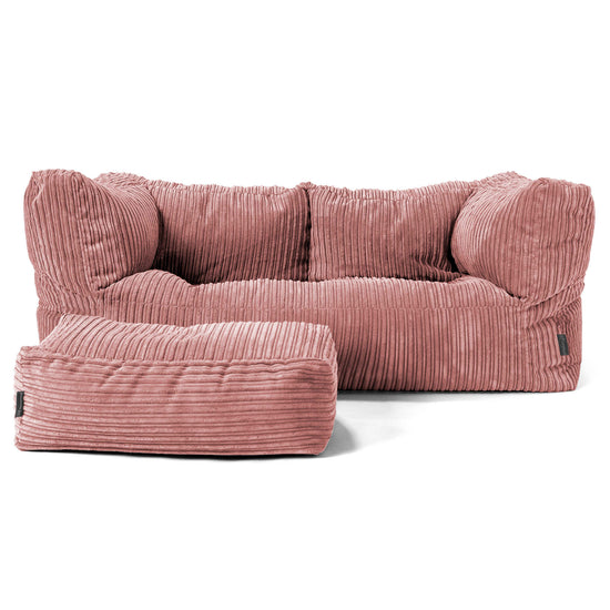 2-Sitzer Albert Sitzsacksofa - Cord Pfirsich 02