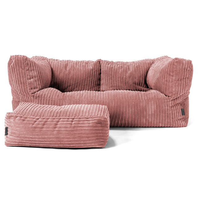 2-Sitzer Albert Sitzsacksofa - Cord Pfirsich 02