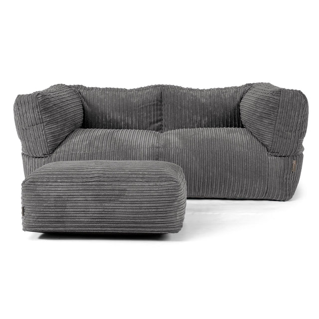 2-Sitzer Albert Sitzsacksofa - Cord Schiefergrau 02