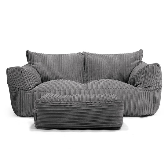 Josephine Sitzsack Sofa - Cord Schiefergrau 02