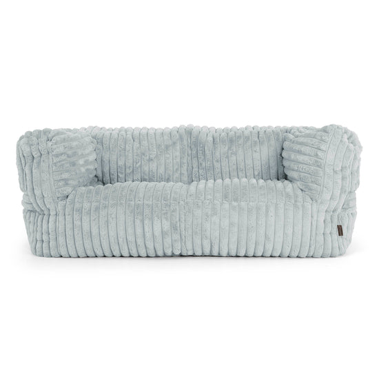 2-Sitzer Albert Sitzsacksofa - Ultra Plüsch Cord Taubenblau 01