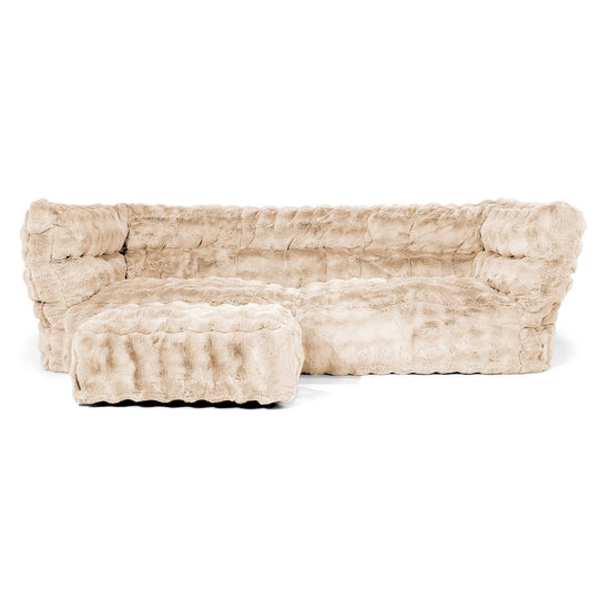 3-Sitzer Albert Sitzsacksofa 2.0 - Bubble Pelz Creme 02