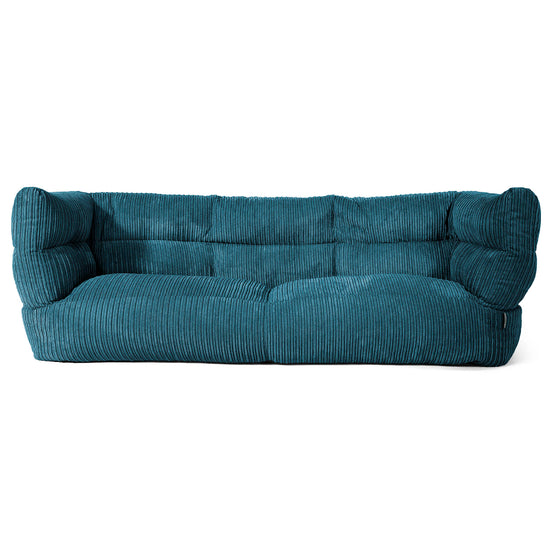 3-Sitzer Albert Sitzsacksofa 2.0 - Cord Blaugrün 01