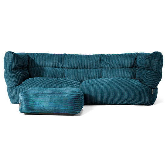 3-Sitzer Albert Sitzsacksofa 2.0 - Cord Blaugrün 02
