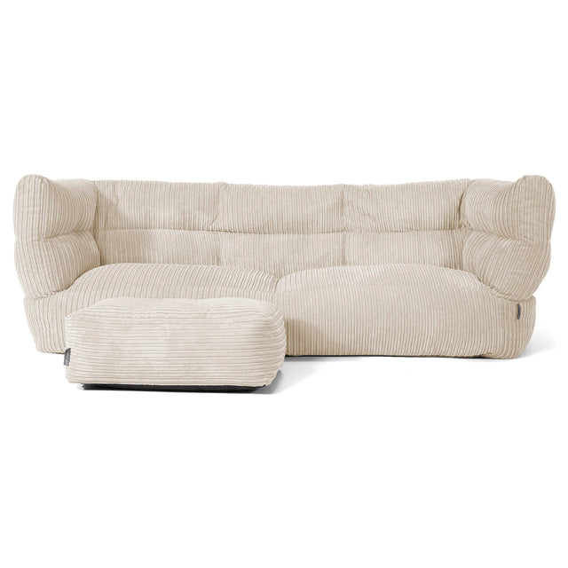 3-Sitzer Albert Sitzsacksofa 2.0 - Cord Creme 02