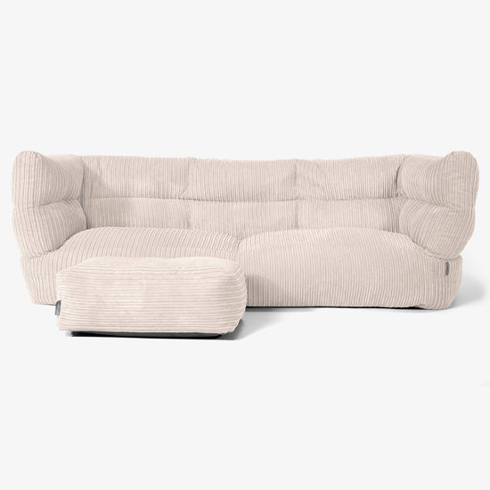 3-Sitzer Albert Sitzsacksofa 2.0 - Cord Elfenbein 02