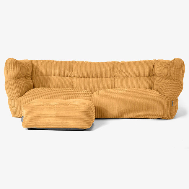 3-Sitzer Albert Sitzsacksofa 2.0 - Cord Goldhonig 02