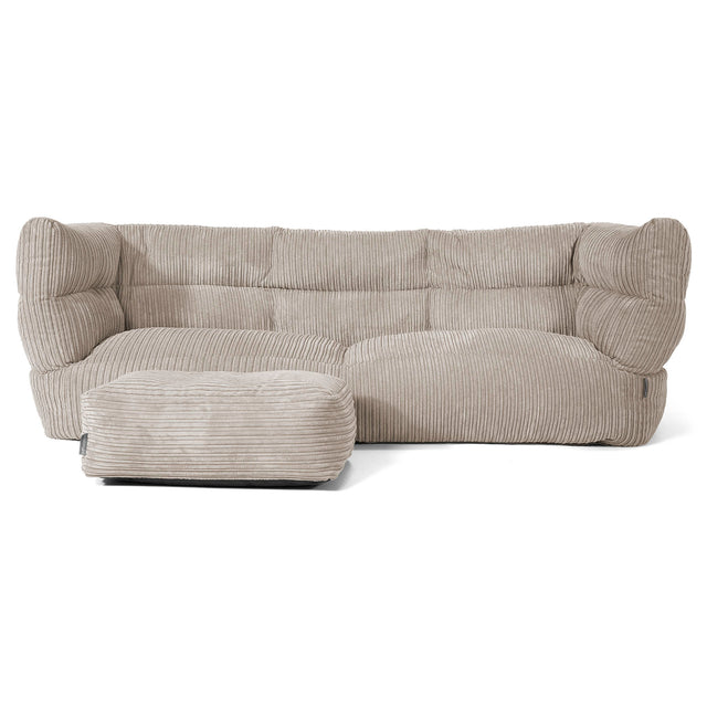3-Sitzer Albert Sitzsacksofa 2.0 - Cord Nerzfarben 02