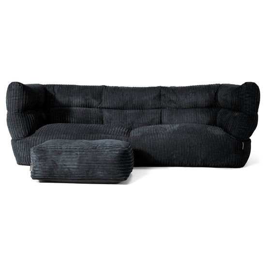 3-Sitzer Albert Sitzsacksofa 2.0 - Cord Schwarz 02