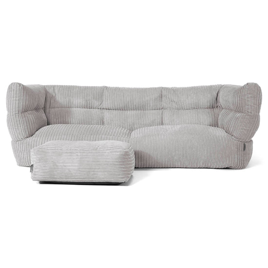 3-Sitzer Albert Sitzsacksofa 2.0 - Cord Silbergrau 02