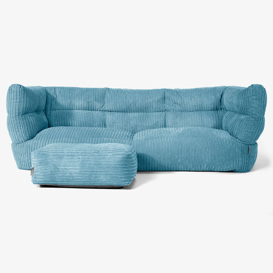 3-Sitzer Albert Sitzsacksofa 2.0 - Cord Türkis 02