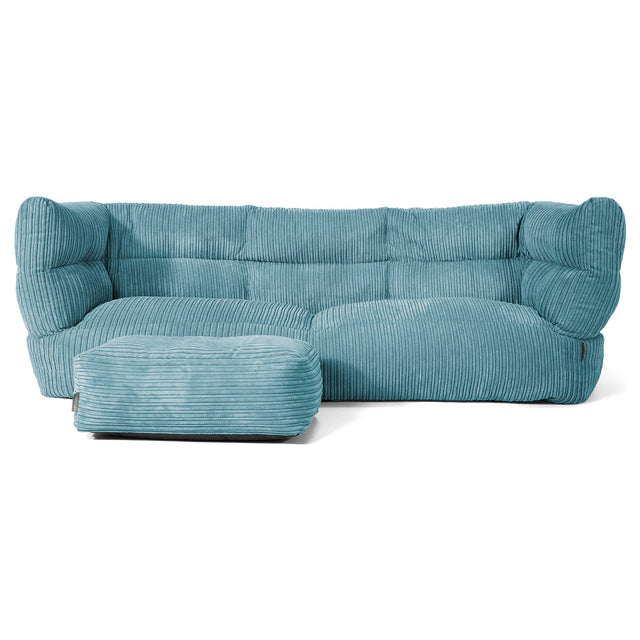 3-Sitzer Albert Sitzsacksofa 2.0 - Cord Türkis 02