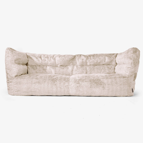 3-Sitzer Albert Sitzsacksofa 2.0 - Kaninchen Kunstfell Goldbraun 01