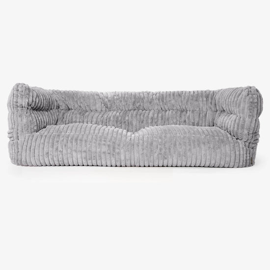 3-Sitzer Albert Sitzsacksofa 2.0 - Ultra Plüsch Cord Grau 01