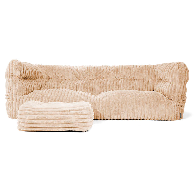 3-Sitzer Albert Sitzsacksofa 2.0 - Ultra Plüsch Cord Pfirsich 02