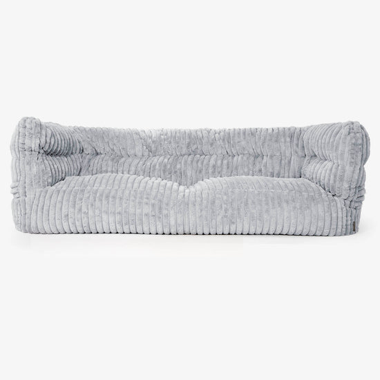 3-Sitzer Albert Sitzsacksofa 2.0 - Ultra Plüsch Cord Taubenblau 01