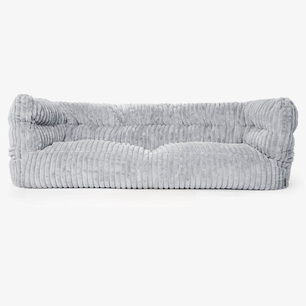 3-Sitzer Albert Sitzsacksofa 2.0 - Ultra Plüsch Cord Taubenblau 01