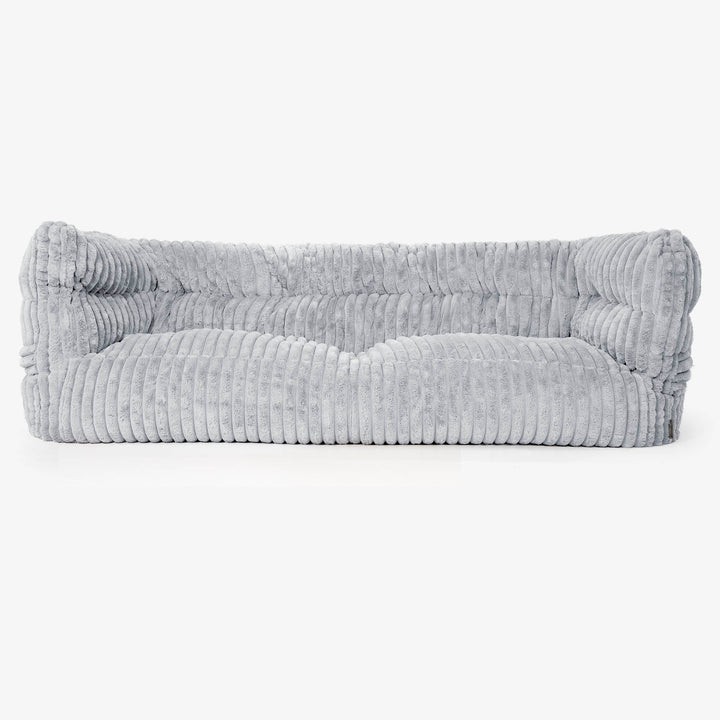 3-Sitzer Albert Sitzsacksofa 2.0 - Ultra Plüsch Cord Taubenblau 01