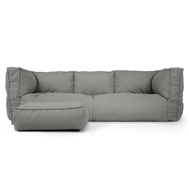 3-Sitzer Albert Sitzsacksofa - Bouclé Grau