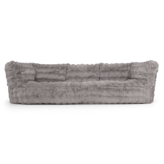 3-Sitzer Albert Sitzsacksofa - Bubble Pelz Grau 01