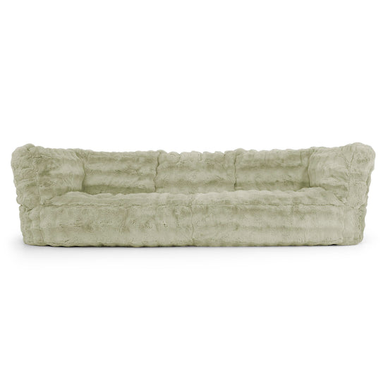 3-Sitzer Albert Sitzsacksofa - Bubble Pelz Salbeigrün 01