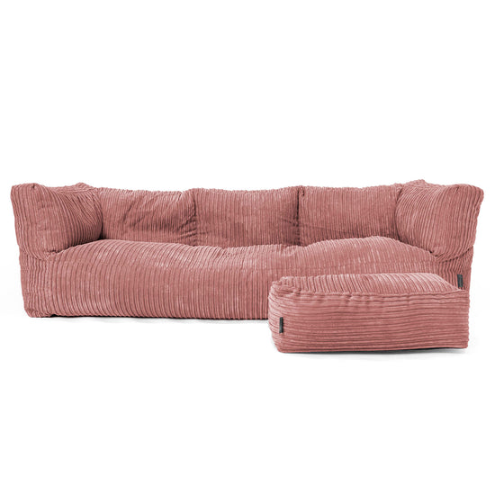 3-Sitzer Albert Sitzsacksofa - Cord Pfirsich 02