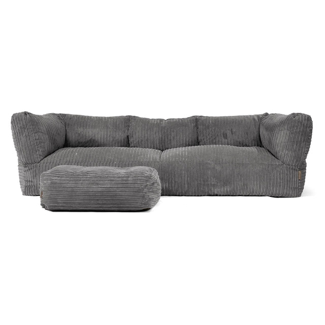 3-Sitzer Albert Sitzsacksofa - Cord Schiefergrau 02
