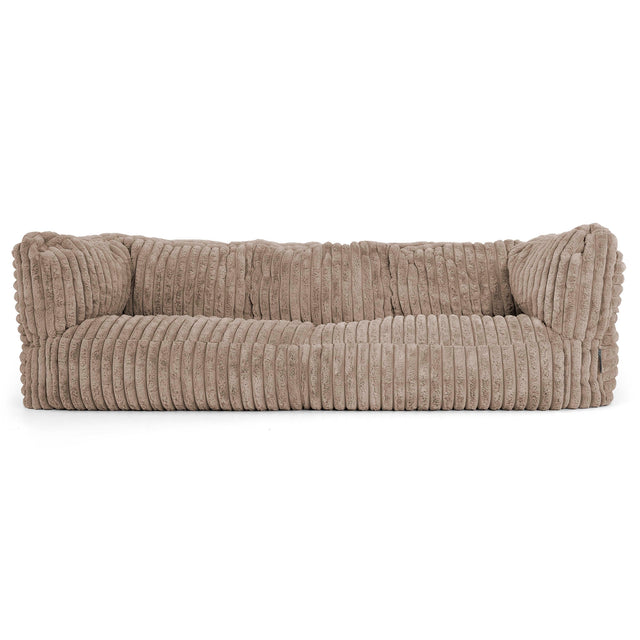 3-Sitzer Albert Sitzsacksofa - Ultra Plüsch Cord Nerzfarben 01