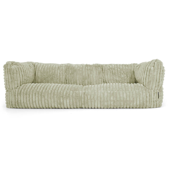 3-Sitzer Albert Sitzsacksofa - Ultra Plüsch Cord Salbeigrün 01