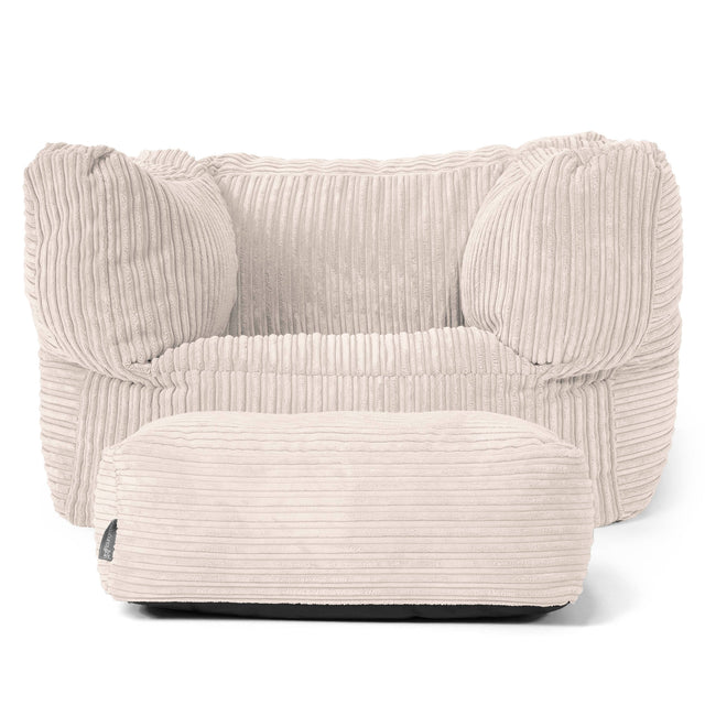 Albert Sitzsack Ohrensessel - Cord Elfenbein 02