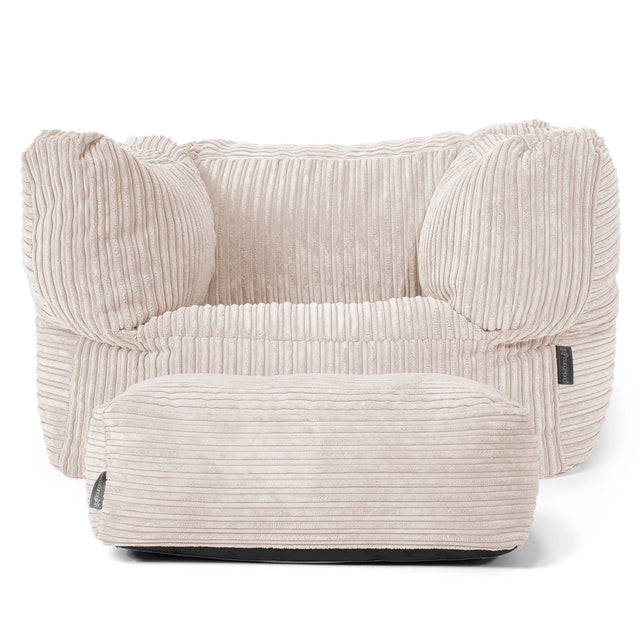 Albert Sitzsack Ohrensessel - Cord Elfenbein 02