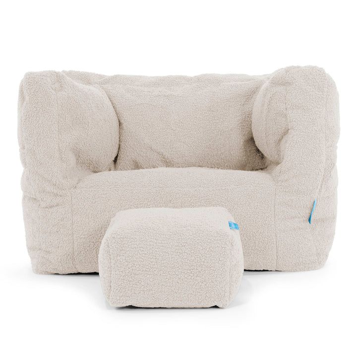 Albert Kinder Sitzsack Sessel 1-5 Jahre - Bouclé Elfenbein 03