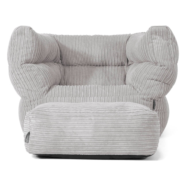 Albert Sitzsack Ohrensessel 2.0 - Cord Silbergrau 02
