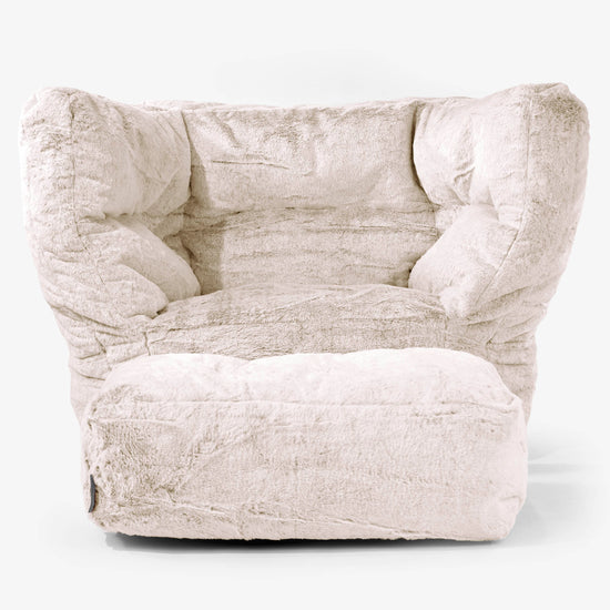 Albert Sitzsack Ohrensessel 2.0 -  Kaninchen Kunstfell Goldbraun 02