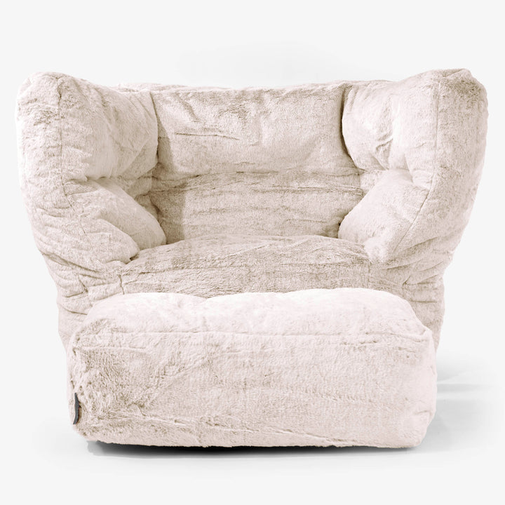 Albert Sitzsack Ohrensessel 2.0 -  Kaninchen Kunstfell Goldbraun 02