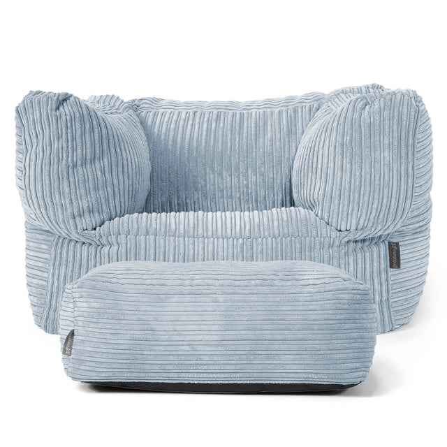 Albert Sitzsack Ohrensessel - Cord Baby Blau 02