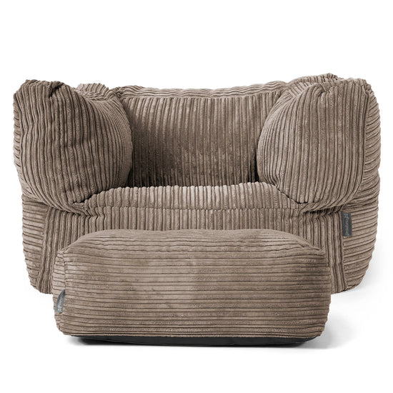 Albert Sitzsack Ohrensessel - Cord Beigegrau 02