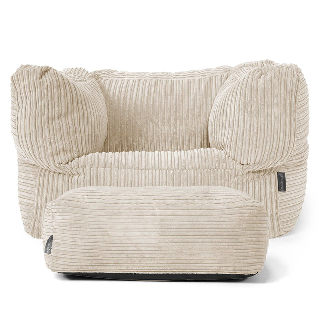 Albert Sitzsack Ohrensessel - Cord Creme 02