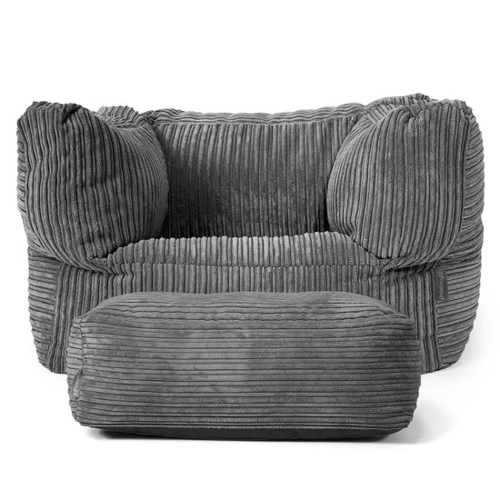 Albert Sitzsack Ohrensessel - Cord Schiefergrau 02